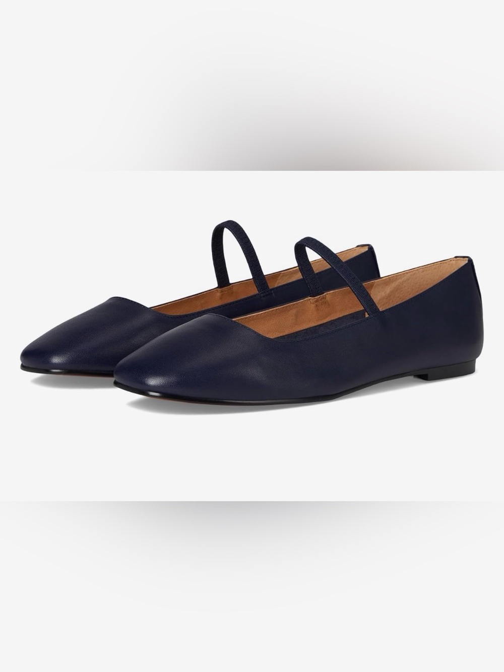 Madewell Greta Ballet Flats Mary Jane Navy Leather Size 6